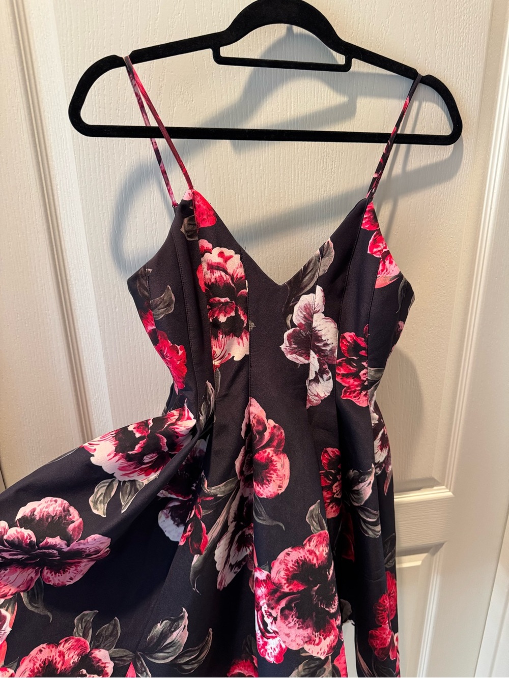 KEEPSAKE the Label Black Satin Dress with Spaghetti Straps